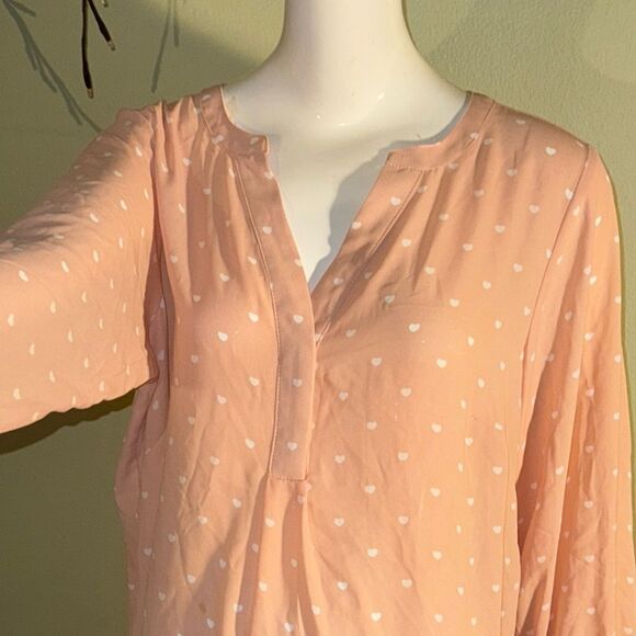 Peach Polka Dot Women's Top - Picture 2 of 8
